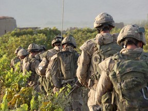 Soldiers from 2nd Battalion, Princess Patricia’s Canadian Light Infantry patrol in the Panjwaii District of Kandahar Province as part of Operation Medusa in 2006.