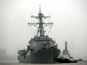 Guided missile destroyer USS Lassen arrives at the Shanghai International Passenger Quay in Shanghai, China, for a scheduled port visit in 2008.