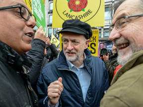 British Labour leader Jeremy Corbyn: refused to sing God Save the Queen, opposes British involvement in Syria