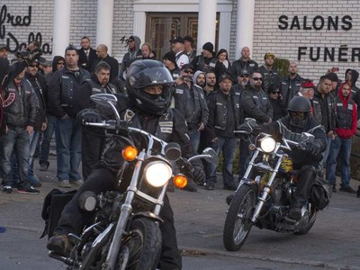 Hells Angels from across Canada gather near Montreal for funeral