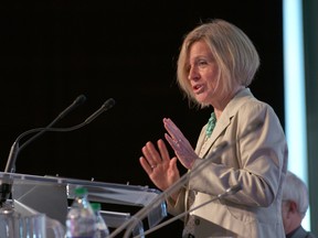 EDMONTON, ALTA: NOVEMBER 19, 2015 -- Alberta Premier Rachel Notley speaks to the Alberta Association of Municipal Districts and Counties at the Shaw Conference Centre in Edmonton on November 19, 2015. (Photo by Ryan Jackson / Edmonton Journal)