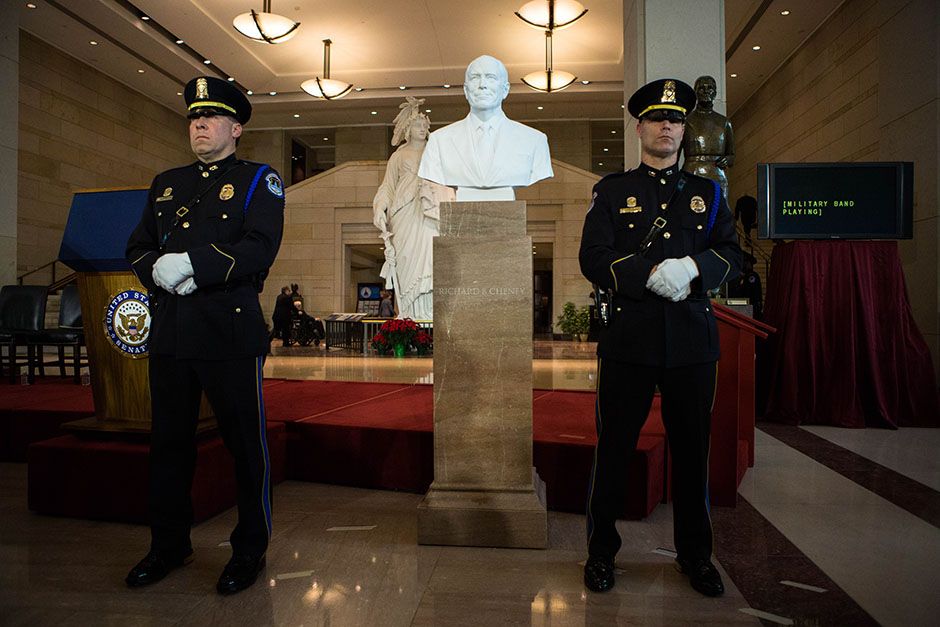 George W. Bush at unveiling of Dick Cheney bust: Dad 'said “Send