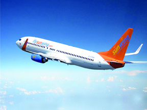 A Feb 2013 handout of a Sunwing Airlines plane.