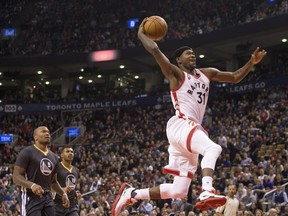 Terrence Ross soars for a dunk against the Golden State Warriors on Dec. 5, 2015.