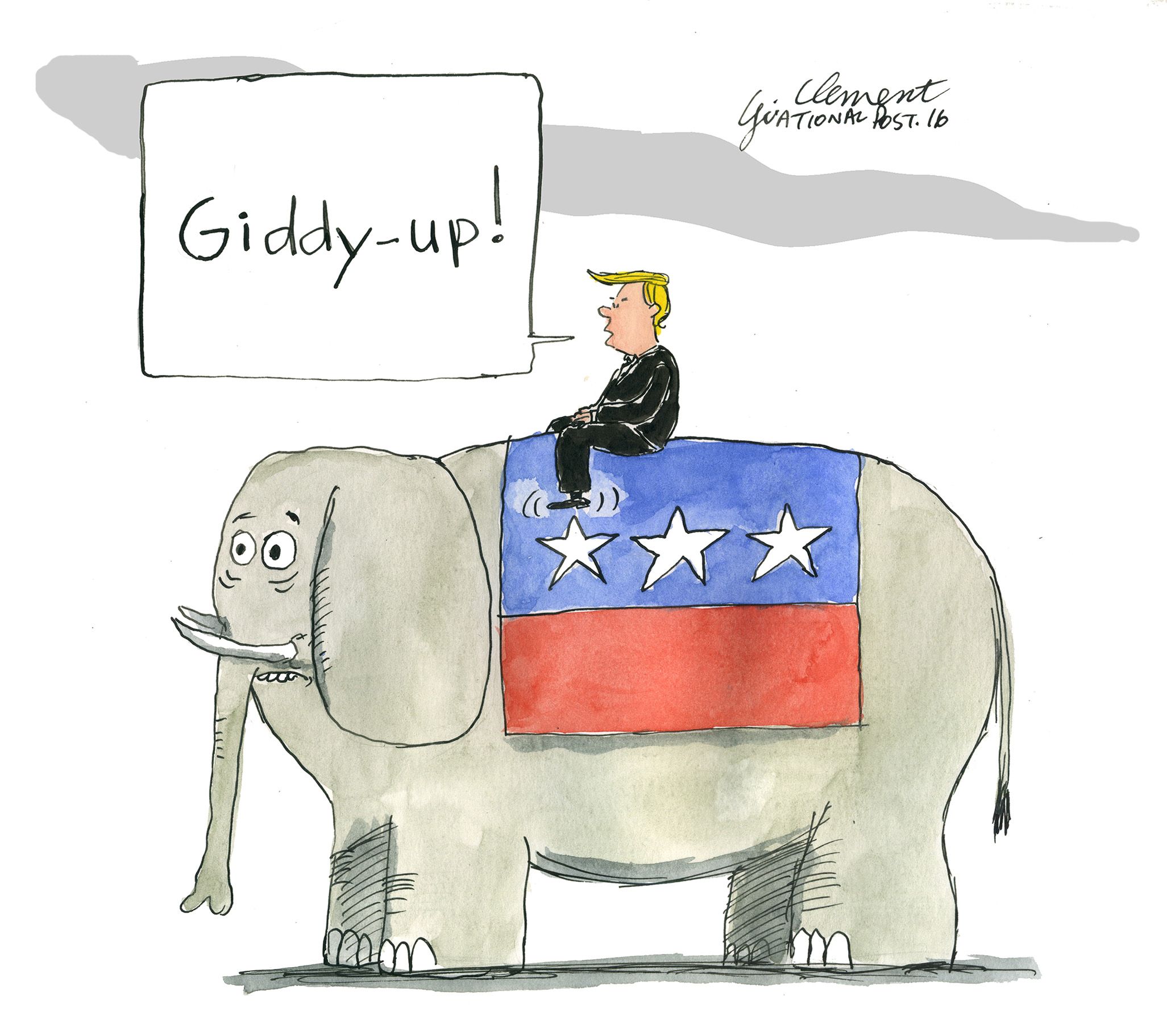 Gary Clement Donald Trump. Riding high National Post