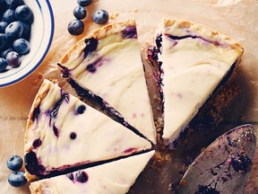 Gâteau aux bleuets (Blueberry–sour cream torte) from Made in Quebec by Julian Armstrong.