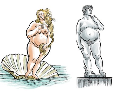 A Woman's Size-Obese or the Work of Evolution