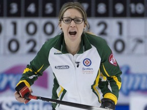 Northern Ontario skip Krista McCarville and her rink twice rallied from three-point deficits on Saturday to reach the final of the Scotties Tournament of Hearts in Grande Prairie, Alta.