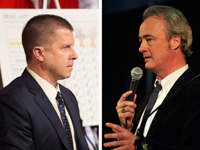 Former Ontario ombudsman André Marin, on the left, filed a complaint with the Law Society of Upper Canada against Warren Kinsella, right.