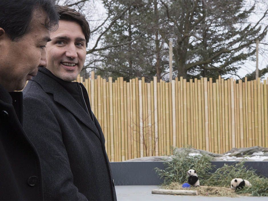 Trudeau's panda cuddle is now a butter sculpture