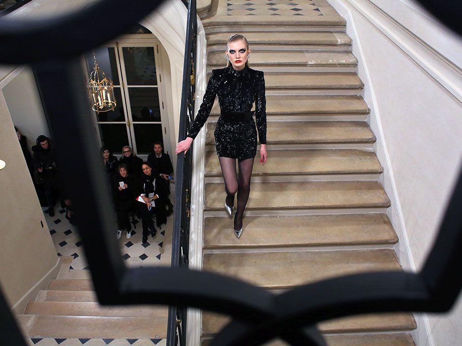 Paris Fashion Week: Celebrities and fashionistas marvel at Yves Saint  Laurent's fashion mansion