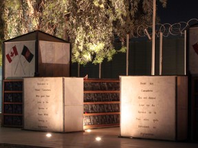 The Kandahar Airfield Cenotaph in  Afghanistan, in April 2011.