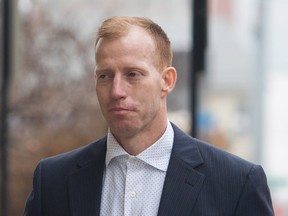 Travis Vader arrives at court in Edmonton on March 8, 2016