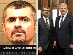 Prime Minister Stephen Harper welcomes Dr. Saren Azer to the prime minister's office. Saren was featured in the prime minster's promotional video promoting the need to continue the mission in Iraq. Azer is now accused of kidnapping his four children. Photo courtesy PMO     0905 kurd doctor