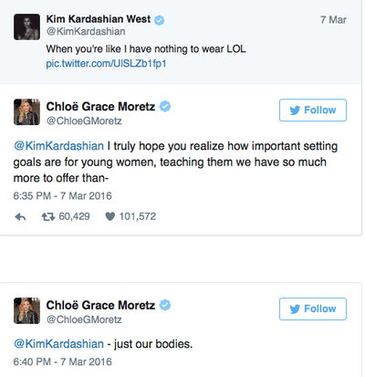 Khloe Kardashian and Chloë Grace Moretz Feud on Twitter