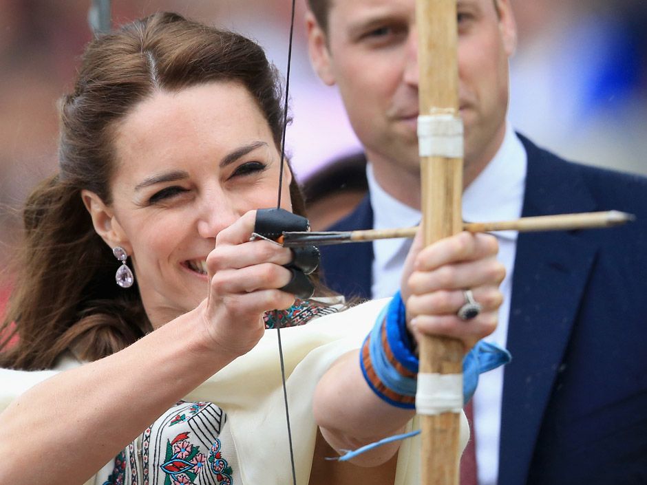 Kate tries archery as royal couple meet Bhutan’s royal baby, country’s