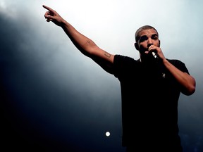 Drake performs on the main stage at Wireless festival in Finsbury Park, London, Sunday, June 27, 2015.