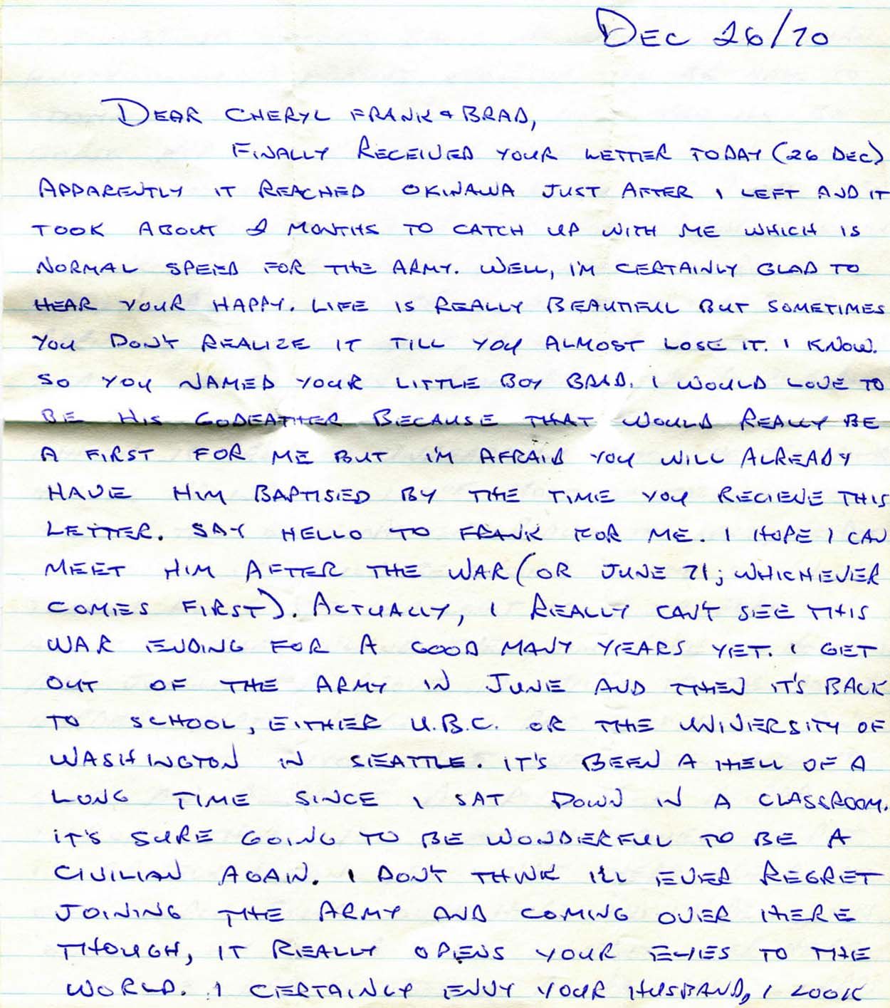 Page 1 of the letter