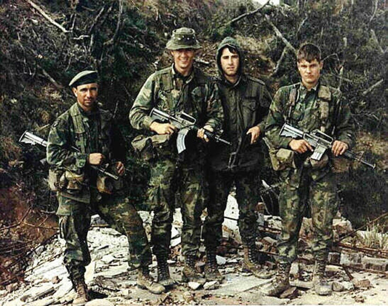 Sweetnam, centre, in his first mission back with the Rangers after being wounded multiple times. Dec. 28, 1970.