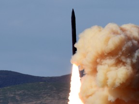 A long-range ground-based interceptor missile is launched from Vandenberg Air Force Base in California. The U.S. spent about $100 billion over the last decade to develop land- and sea-based systems that would stop a limited ballistic missile attack from a rogue state like North Korea or Iran.