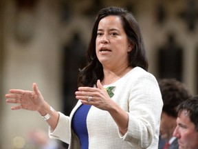 Justice Minister Jody Wilson-Raybould during question period in the House of Commons.