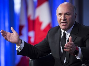 Kevin O'Leary speaks during the Manning Centre Conference in Ottawa in February