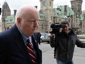 Senator Mike Duffy is back on Parliament Hill.