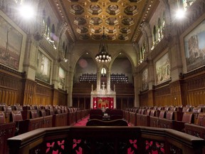 The Senate chamber in Ottawa.