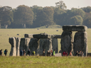 Visitors at the ancient neolithic monument of Stonehenge on October 13, 2015 in Wiltshire, England. 