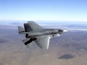 A pre-production model of a F-35 Joint Strike Fighter.