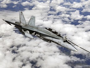 A Canadian Forces CF-18 Hornet fighter jet.