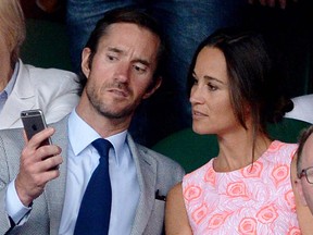 A July 6, 2016 file photo of Pippa Middleton and James Matthews at Wimbledon