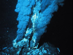 A hydrothermal vent in the deep sea, where scientists believed LUCA lived off the gases spewing out of the Earth's crust.