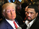 Donald Trump with Rev. Darrell Scott after Trump met with prominent African-American clerics in New York last November. “I think I’m going to do great with African-Americans,” Trump would later say.