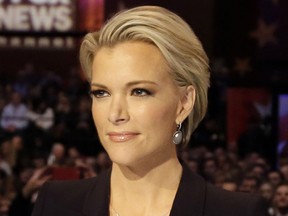 In this Jan. 28, 2016 file photo, Moderator Megyn Kelly waits for the start of the Republican presidential primary debate in Des Moines, Iowa, during which a heated exchange with Donald Trump set off a battle between the two that would last the duration of the campaign.