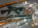Weapons and ammunition found in Stephen James Power's  home.