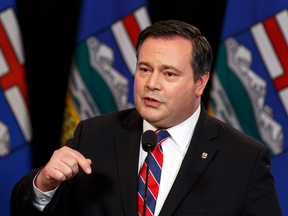 Jason Kenney speaks about his Progressive Conservative leadership campaign in Edmonton, on July 7, 2016.