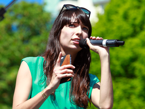 Marijuana activist Jodie Emery, pictured at Vancouver's 4/20 celebration this year: "I refuse to close."