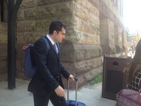 Mustafa Ururyar leaves the Old City Hall Court in Toronto in 2015.