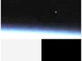 This compilation of screenshots shows the object descending toward Earth (top), before a flash of white light fills the entire picture (bottom left). The clip then goes dark (bottom right).