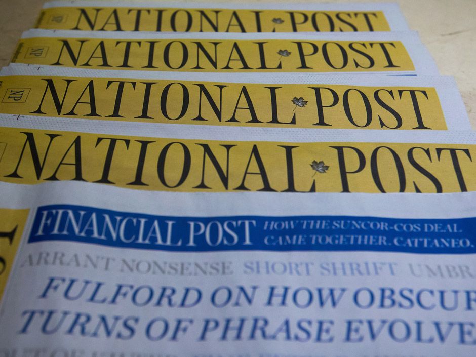 Note to readers: National Post shifts to Tuesday to Saturday print