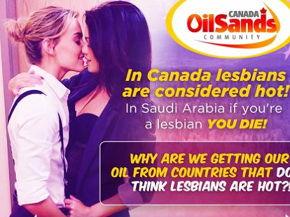 Hot Lesbians Ad Bashing Saudi Oil Backfires On Canadian Oilsands Advocates National Post