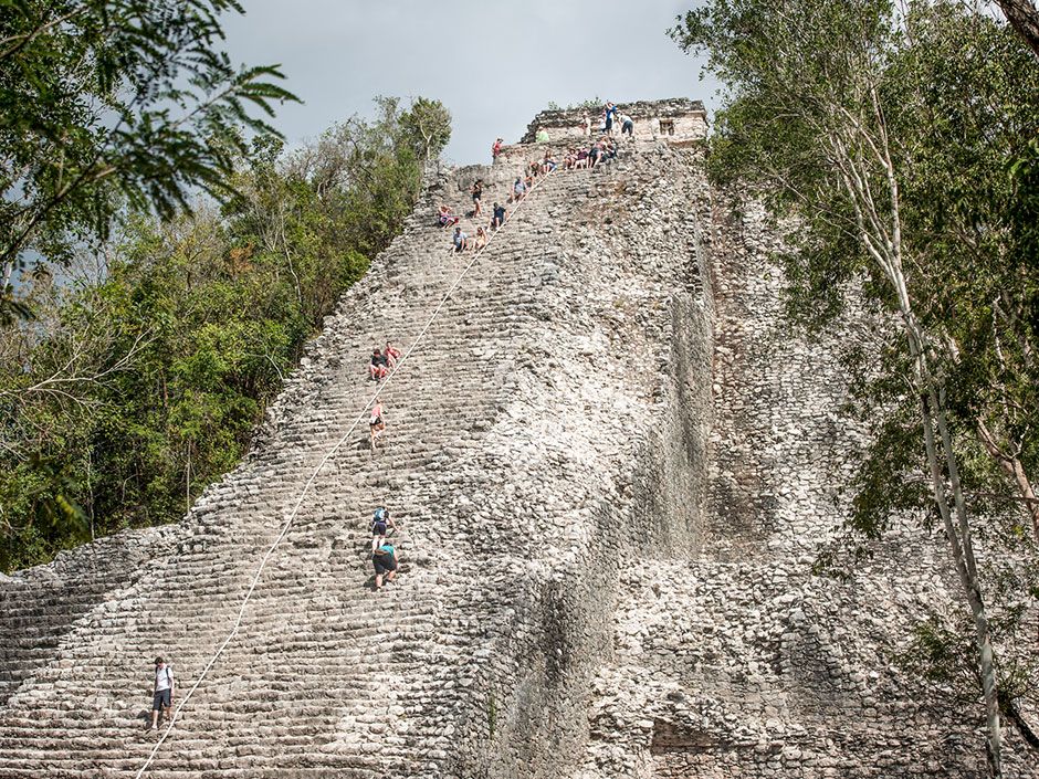 Last chance to climb Check out the view from the tallest Mayan