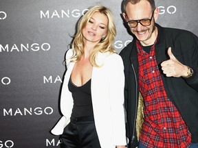 Model Kate Moss, flanked by notorious fashion photographer Terry Richardson.