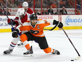 Claude Giroux (with puck) is expected to be healthy for the World Cup of Hockey.