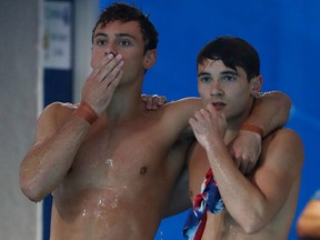 Oh, WEIRD, apparently it takes two people to win pairs diving? Don't tell the media that.