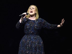 Adele performs on stage during her North American tour at Staples Center on August 5, 2016 in Los Angeles, California.