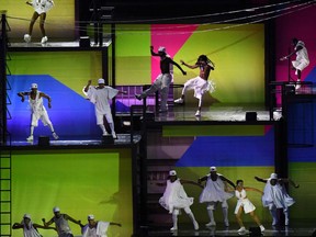 Artists perform during the opening ceremony of the Rio 2016 Olympic Games at the Maracana stadium