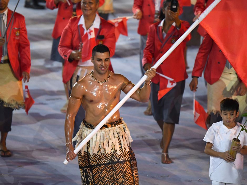 Tonga says its oiled-up Olympic flagbearer is already drumming up tourist  interest | National Post