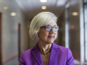 Chief Justice Beverley McLachlin poses for a portrait inside the Supreme Court in Ottawa, April 21, 2015.